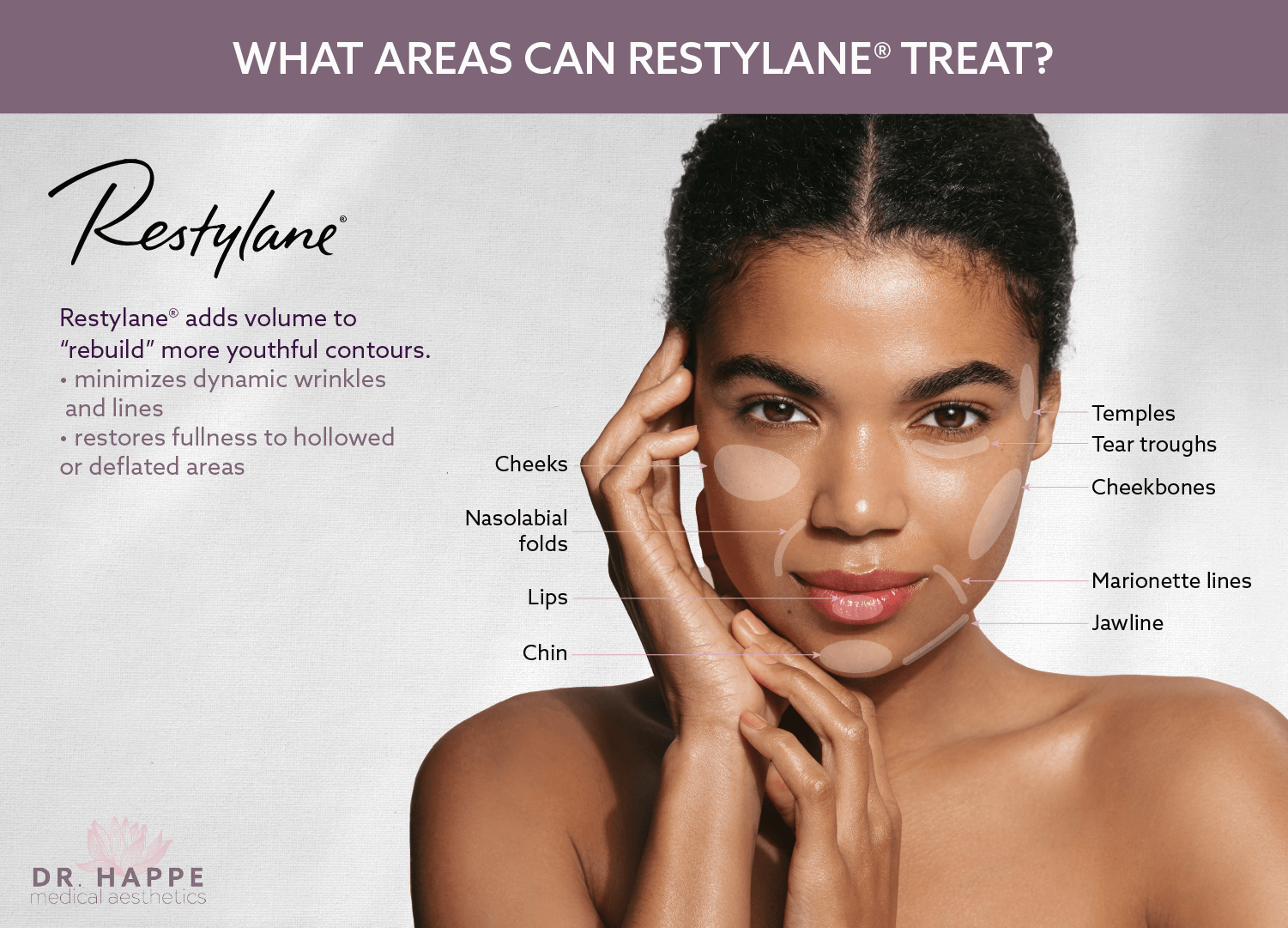 Discover the versatility of Restylane® at the Boston area’s Dr. Happe Medical Aesthetics. Discover the versatility of Restylane® at the Boston area’s Dr. Happe Medical Aesthetics.